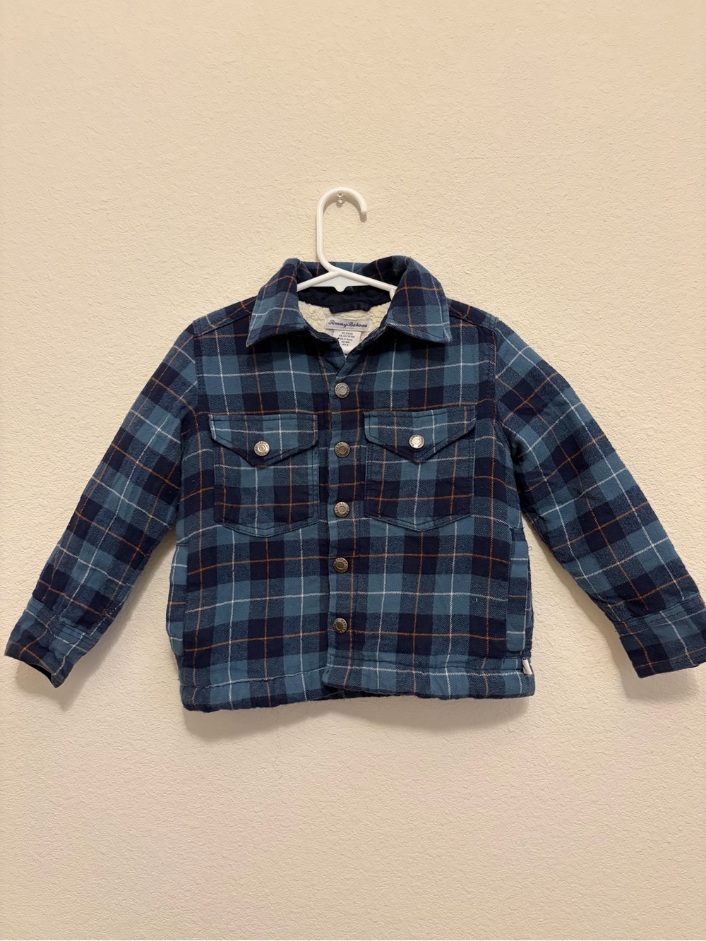 Tommy Bahama Kids Blue Plaid Jean Jacket